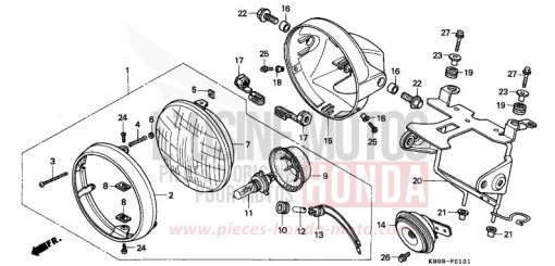 SCHEINWERFER (2) CB250R de 1994